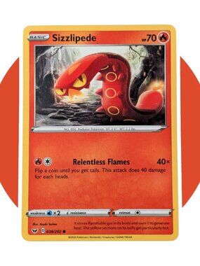 Sword & Shield Pokemon Card (CX11): Sizzlipede 038/202